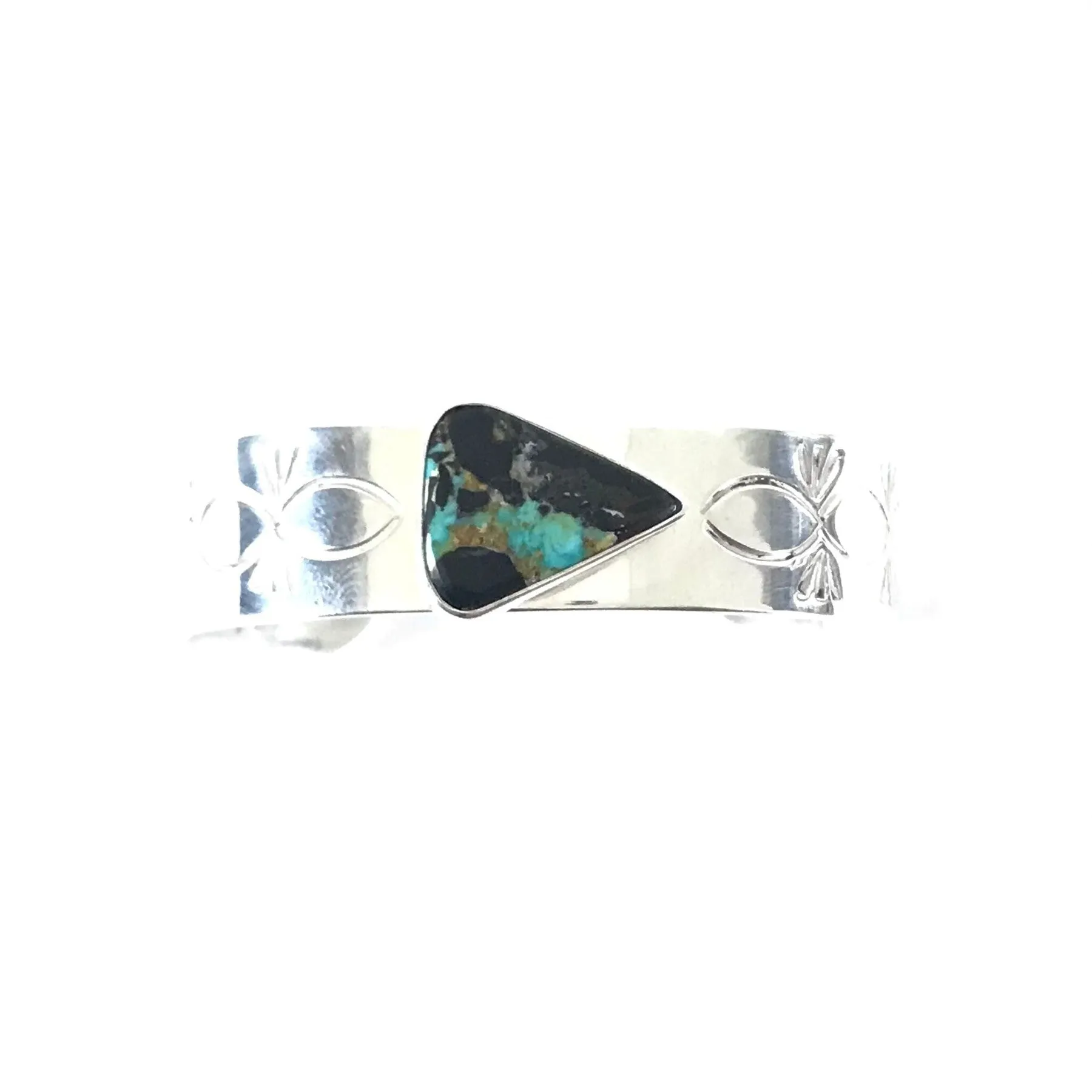 Ellouise Padilla Black Jack Turquoise Stamp Bracelet