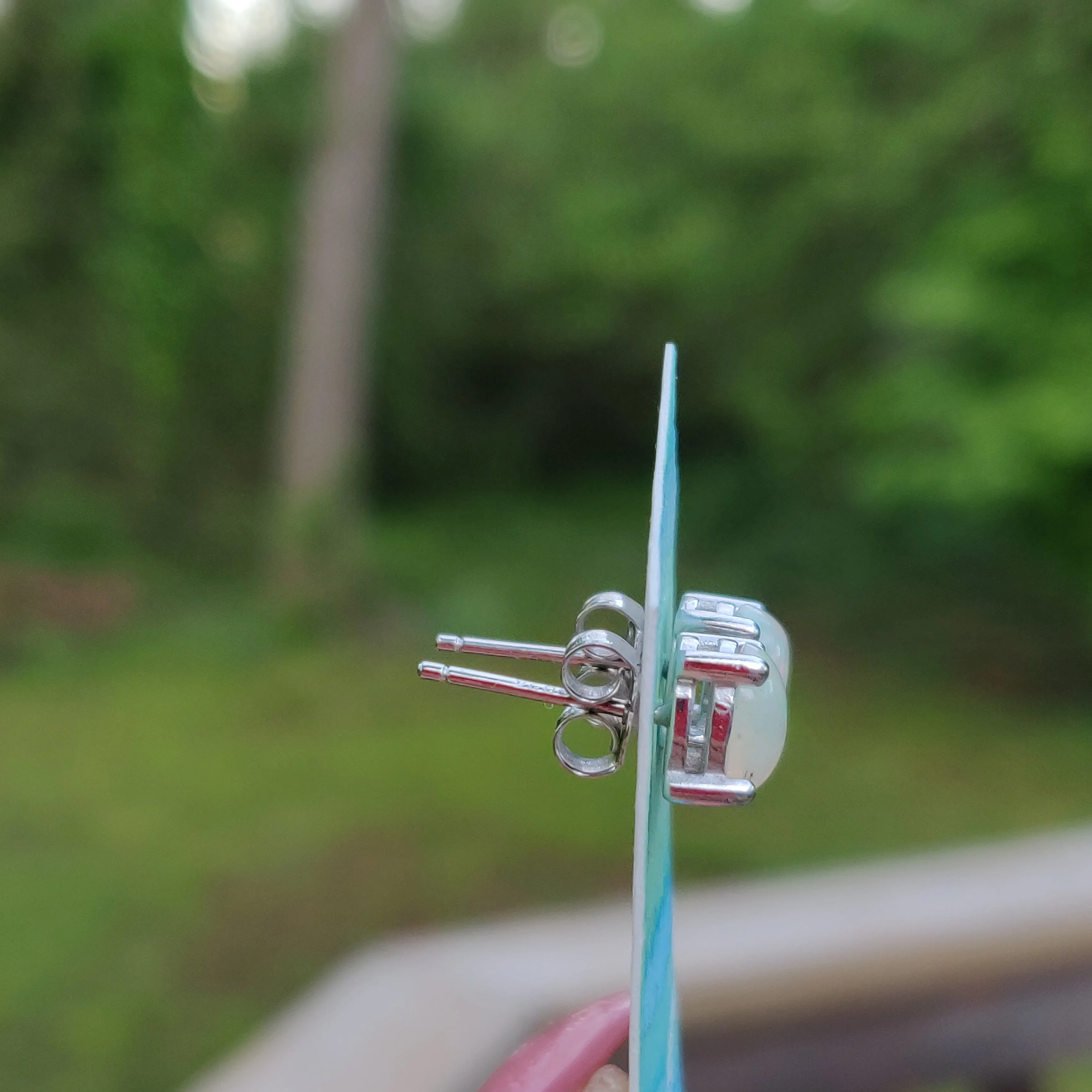 Ethiopian Opal Stud Earrings (#1)