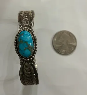 Exquisite Detail Navajo Kingman Cuff Bracelet