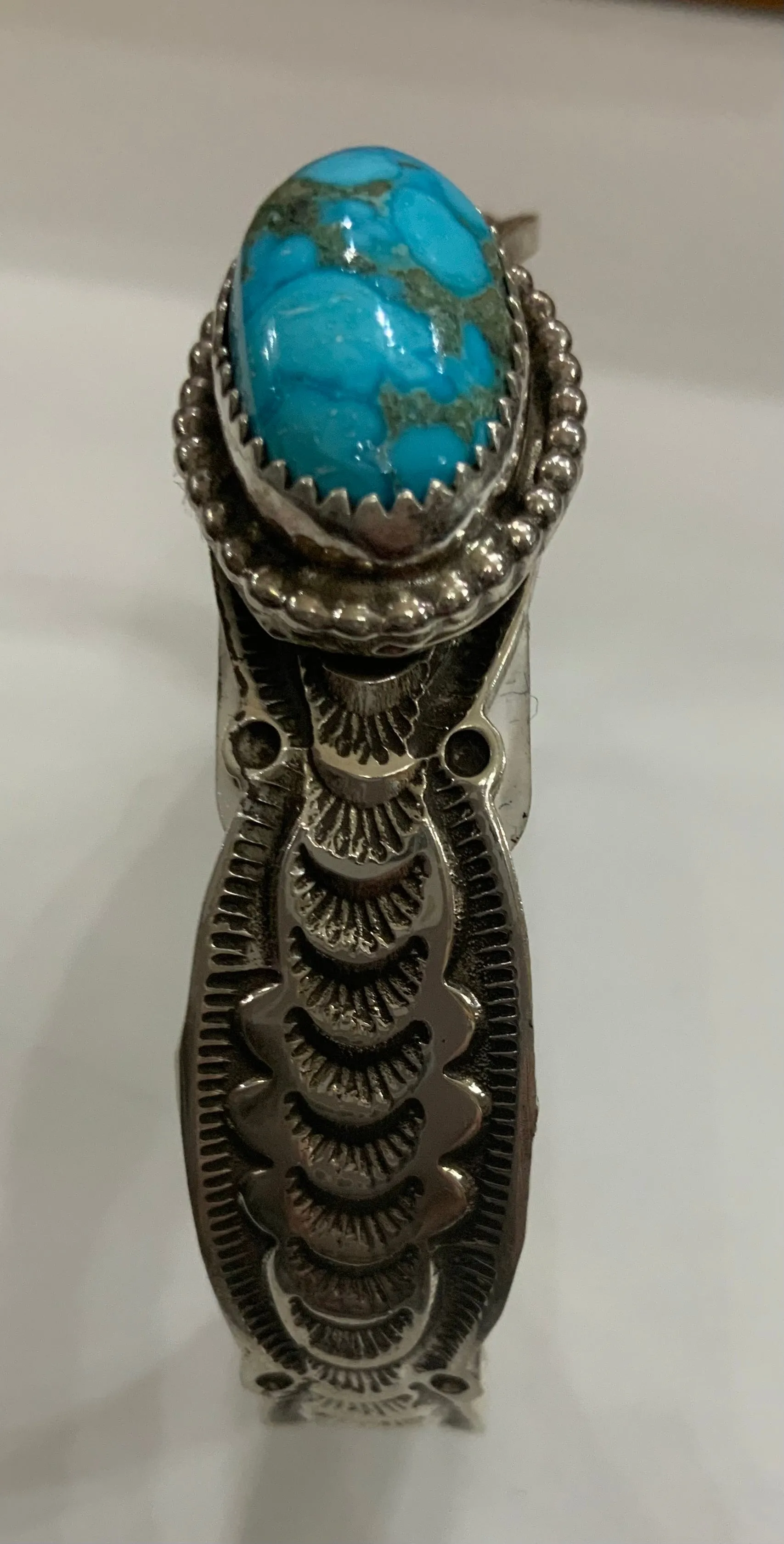 Exquisite Detail Navajo Kingman Cuff Bracelet