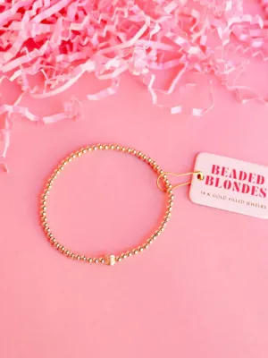 Extended Juliet Gold Beaded Bracelet