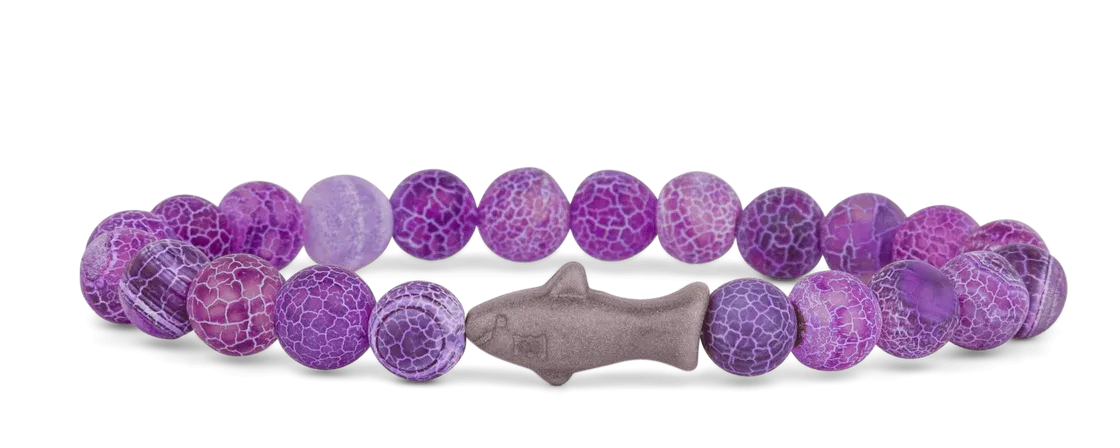 Fahlo Voyage Shark Tracking Bracelet - Coral Reef Violet