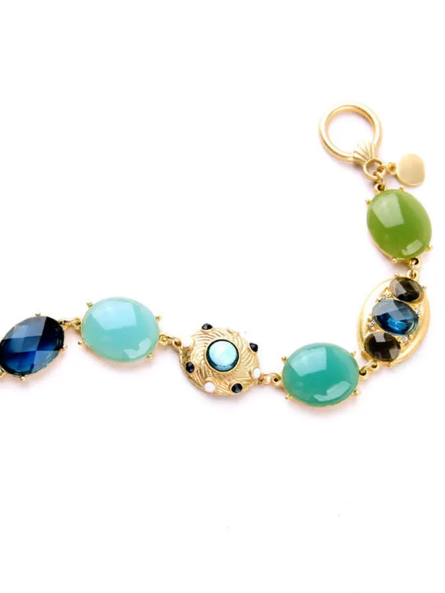 Fathion Imitation Stone Toggle Link Bracelet