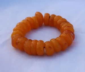 Flat Amber Wrist Mala