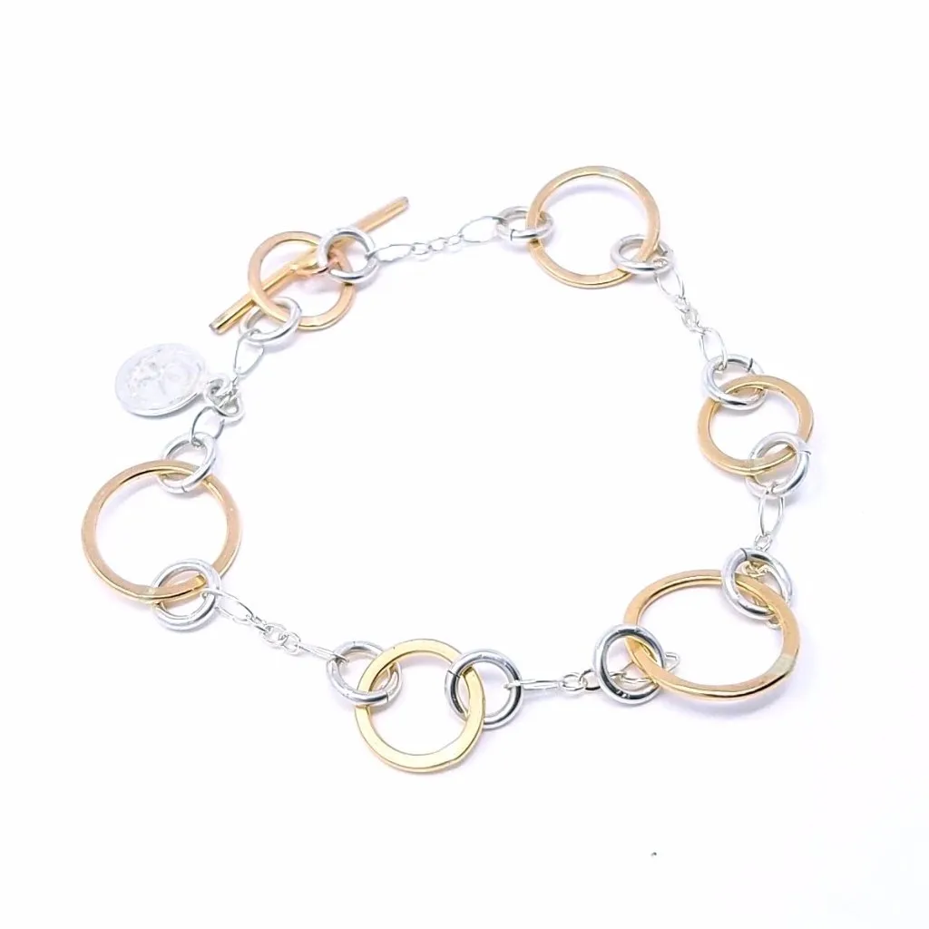 Floating Bracelet - mixed metals