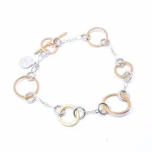 Floating Bracelet - mixed metals