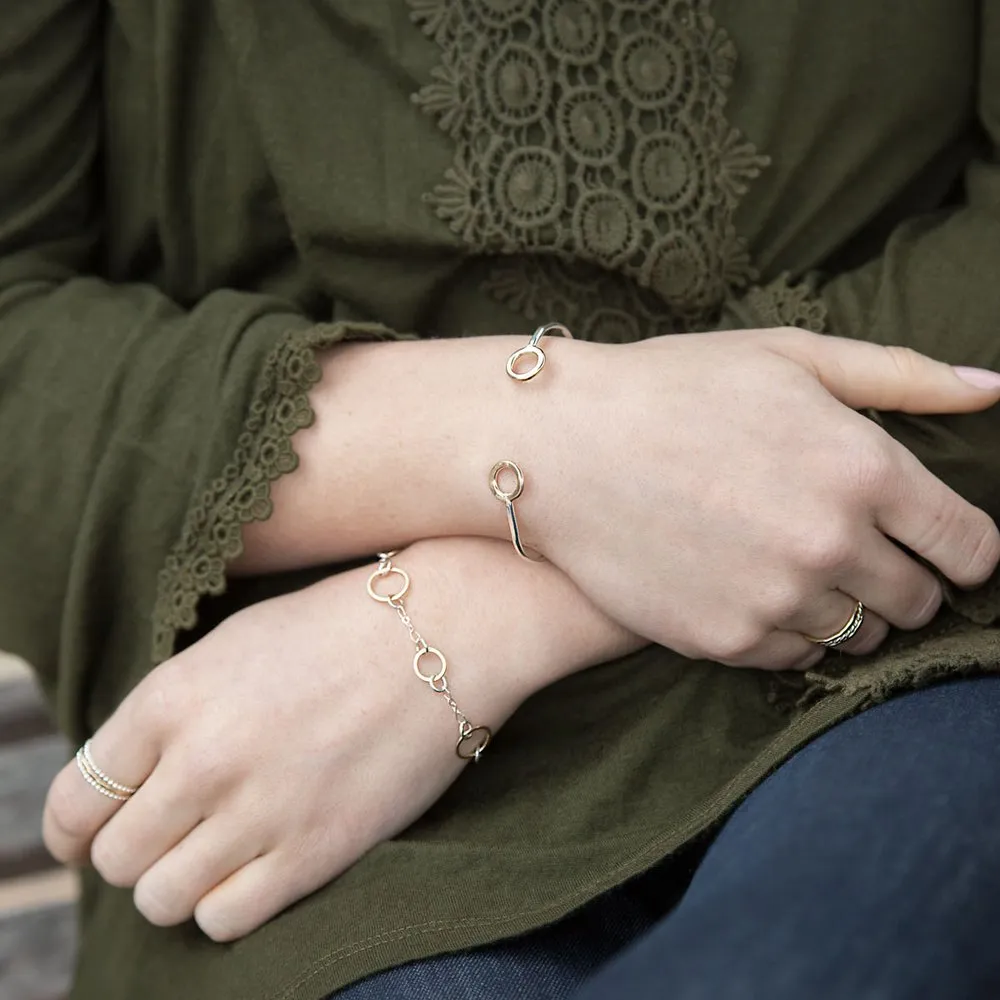 Floating Bracelet - mixed metals