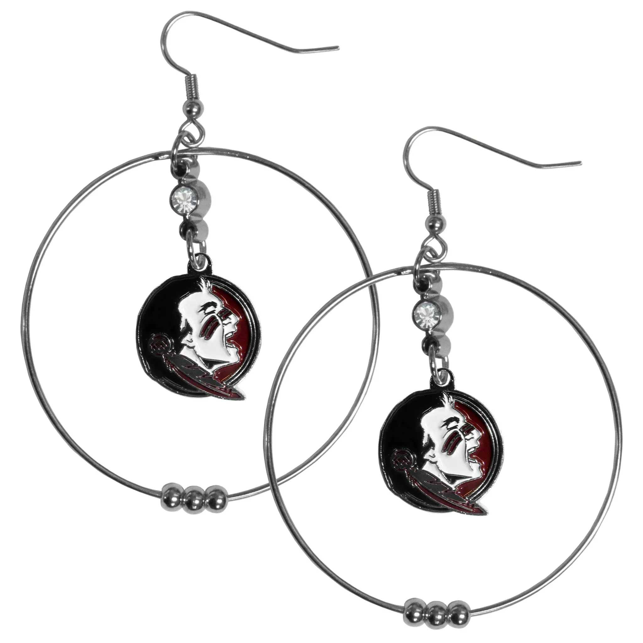 Florida St. Seminoles 2 Inch Hoop Earrings