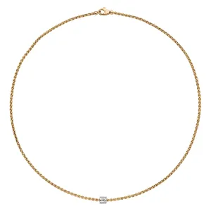 Fope 18K Yellow and White Gold Aria Collection Diamond Necklace, 17 inch