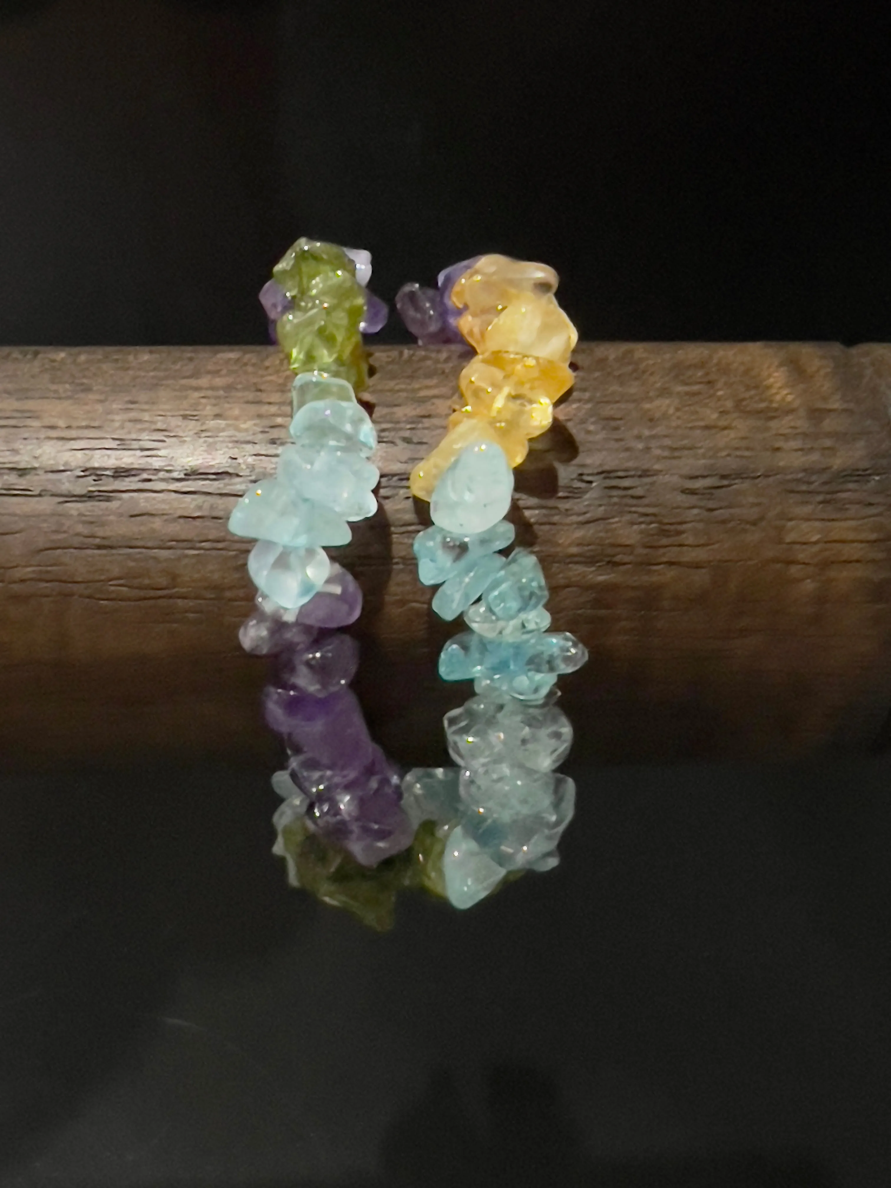 Four Crystal Chip Bracelet