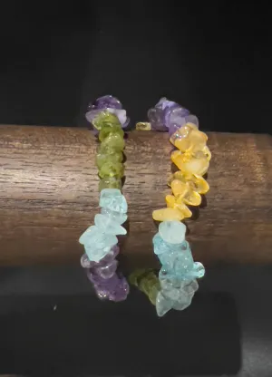 Four Crystal Chip Bracelet