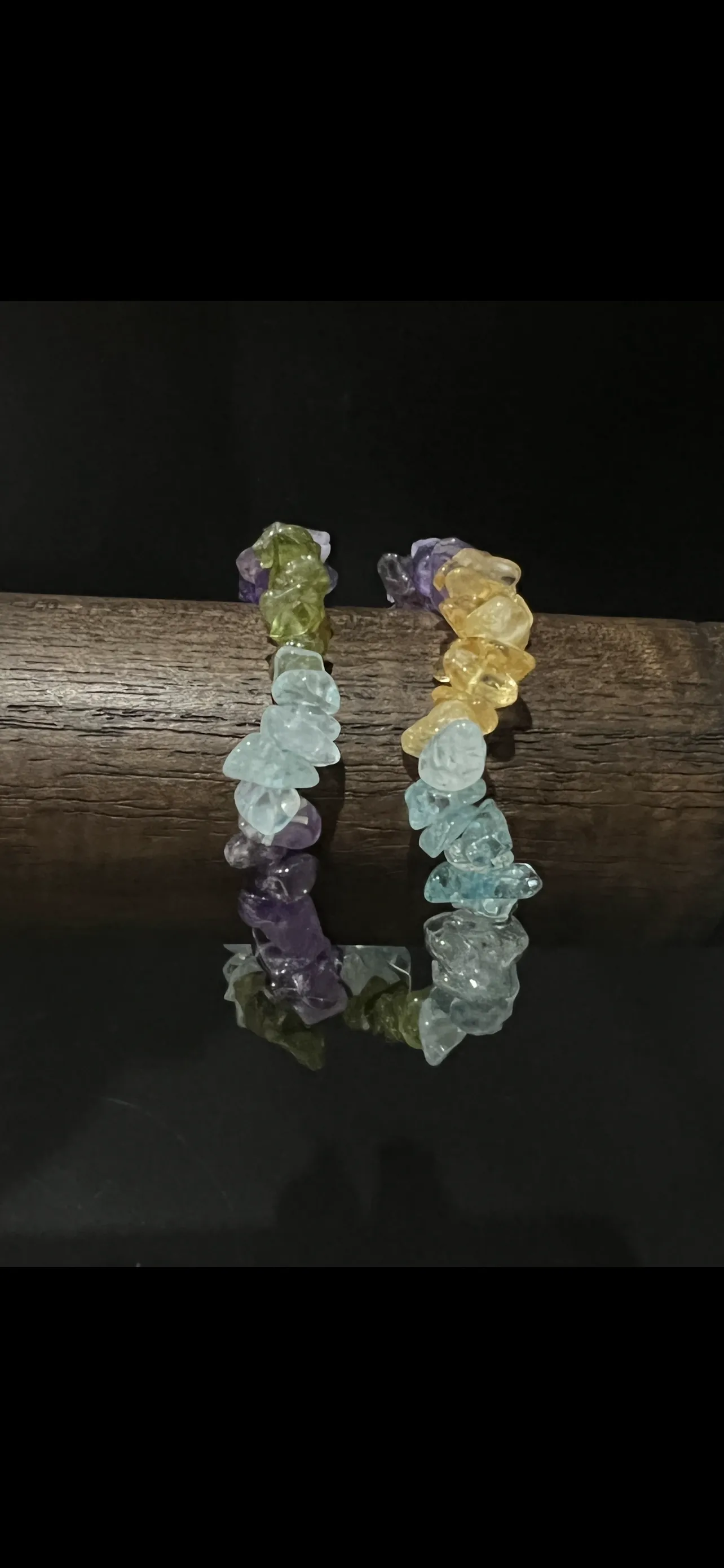 Four Crystal Chip Bracelet