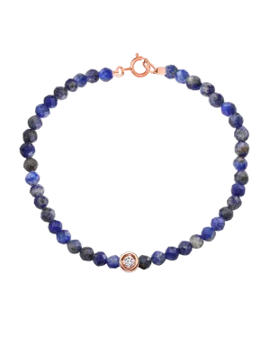 Gemstone & Diamond Bracelet - 14K Rose Gold