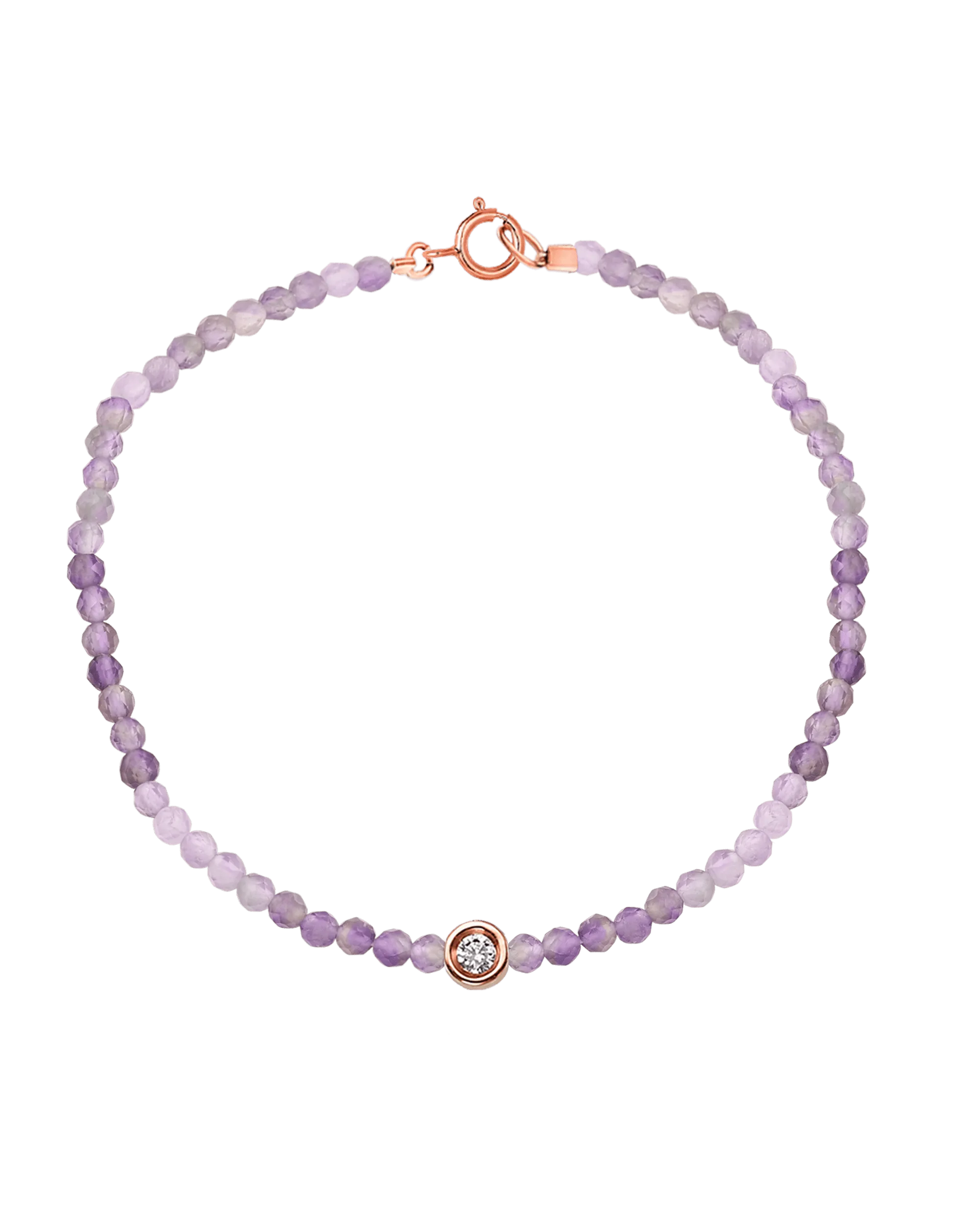 Gemstone & Diamond Bracelet - 14K Rose Gold