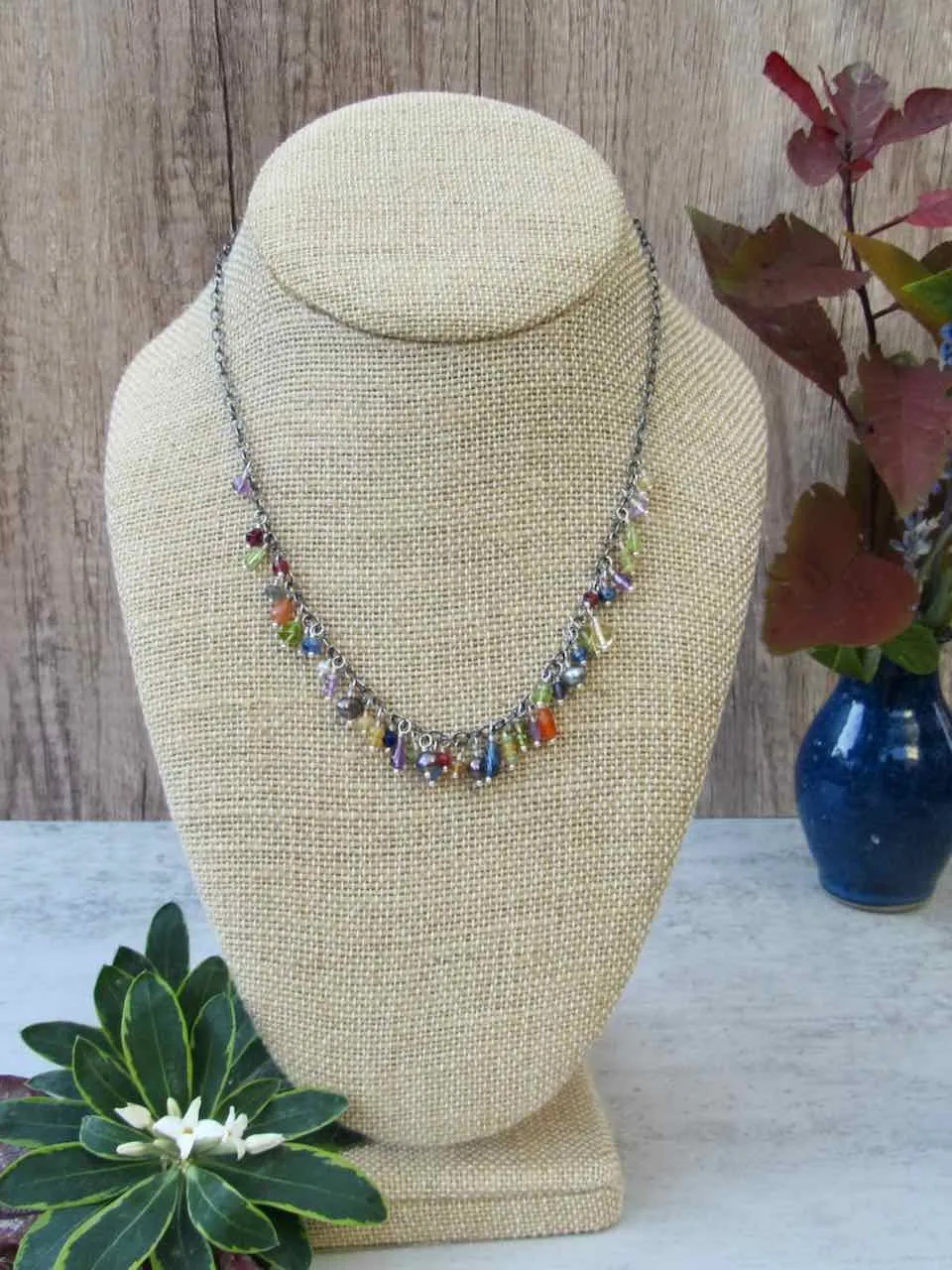 Gemstone Fringe Necklace