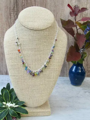 Gemstone Fringe Necklace