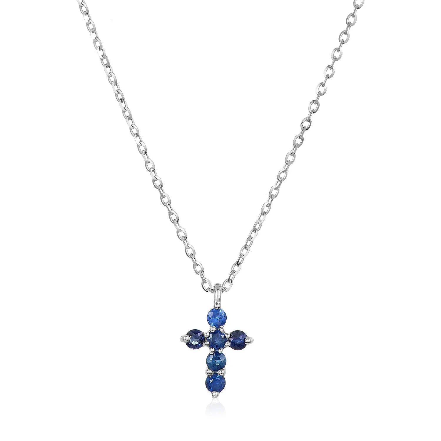 Gemstone Mini Cross Necklace