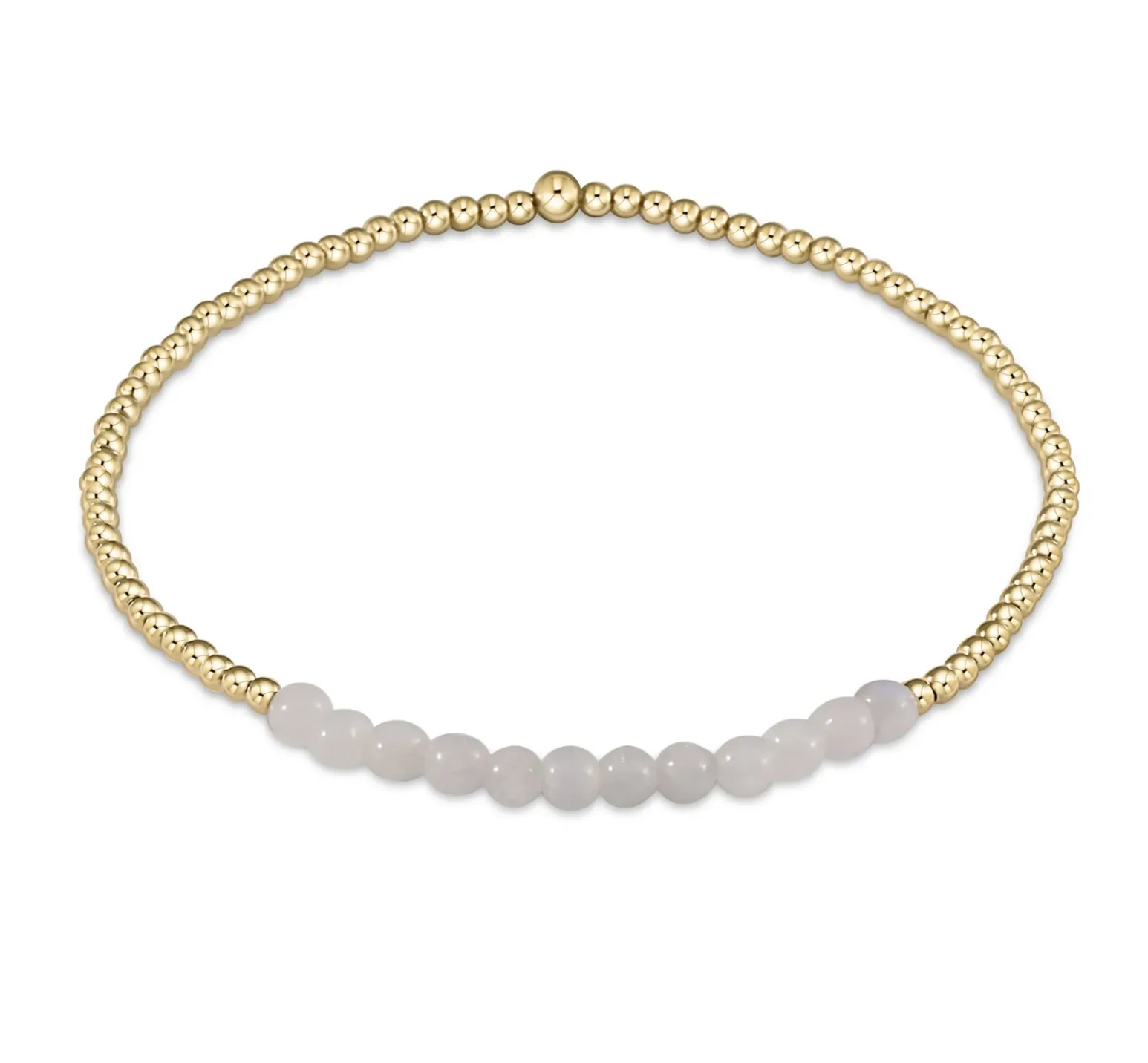 gold bliss 2mm bead bracelet - moonstone by enewton