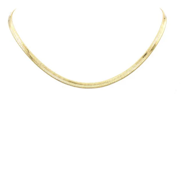 Gold Filled Herringbone Necklace