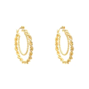 Gold Filled Twisted Hoop Earrings