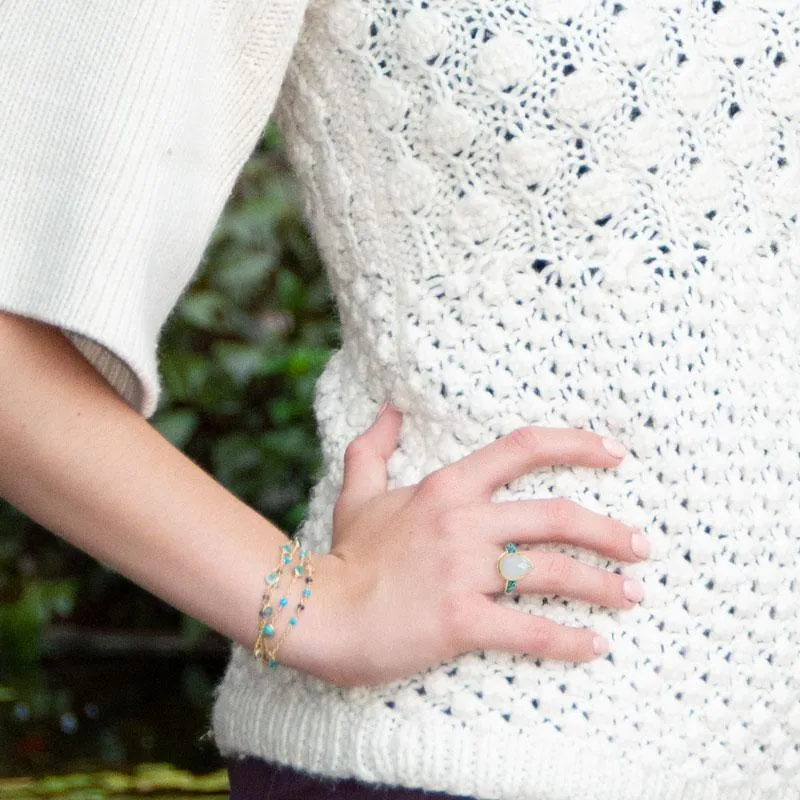 Gold Plated Multi Stone Bracelet