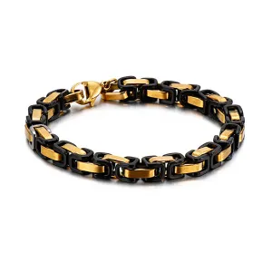 Gold Titanium Steel Regal Bracelet (Circumference 21cm) 金色鈦鋼帝王手鍊 (鍊長 21cm) KJBR16112