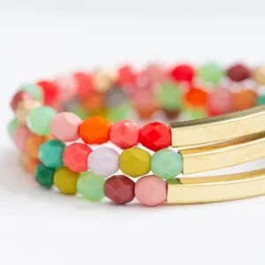 Good Vibes Colorful Stacking bracelets- WS