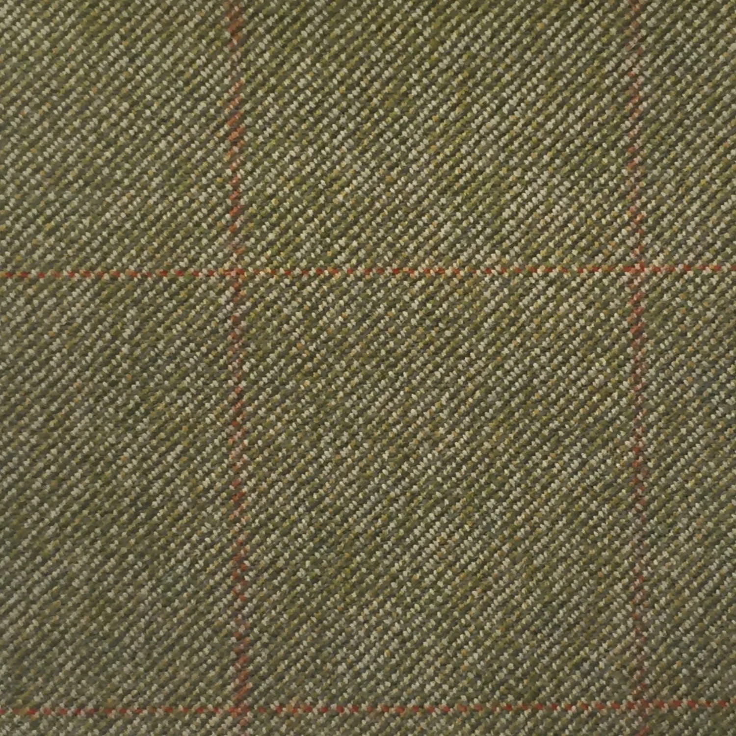 Green And Gold With Red Check Country Tweed Jacketing