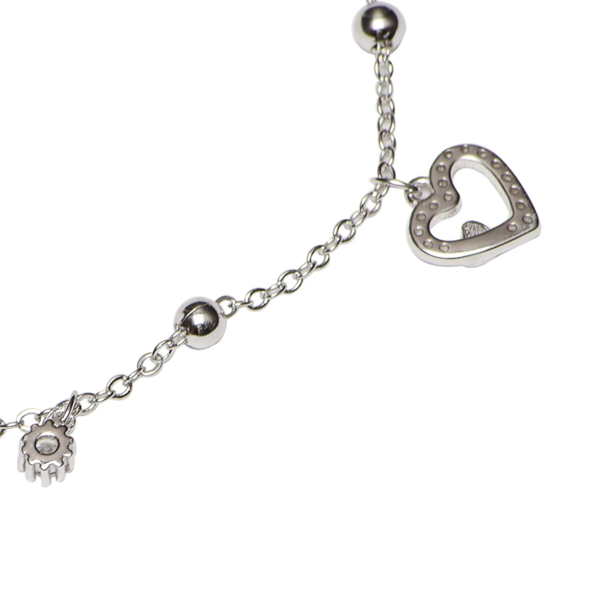 Heart and Apple Drop Bracelet 21cm For Women B5203