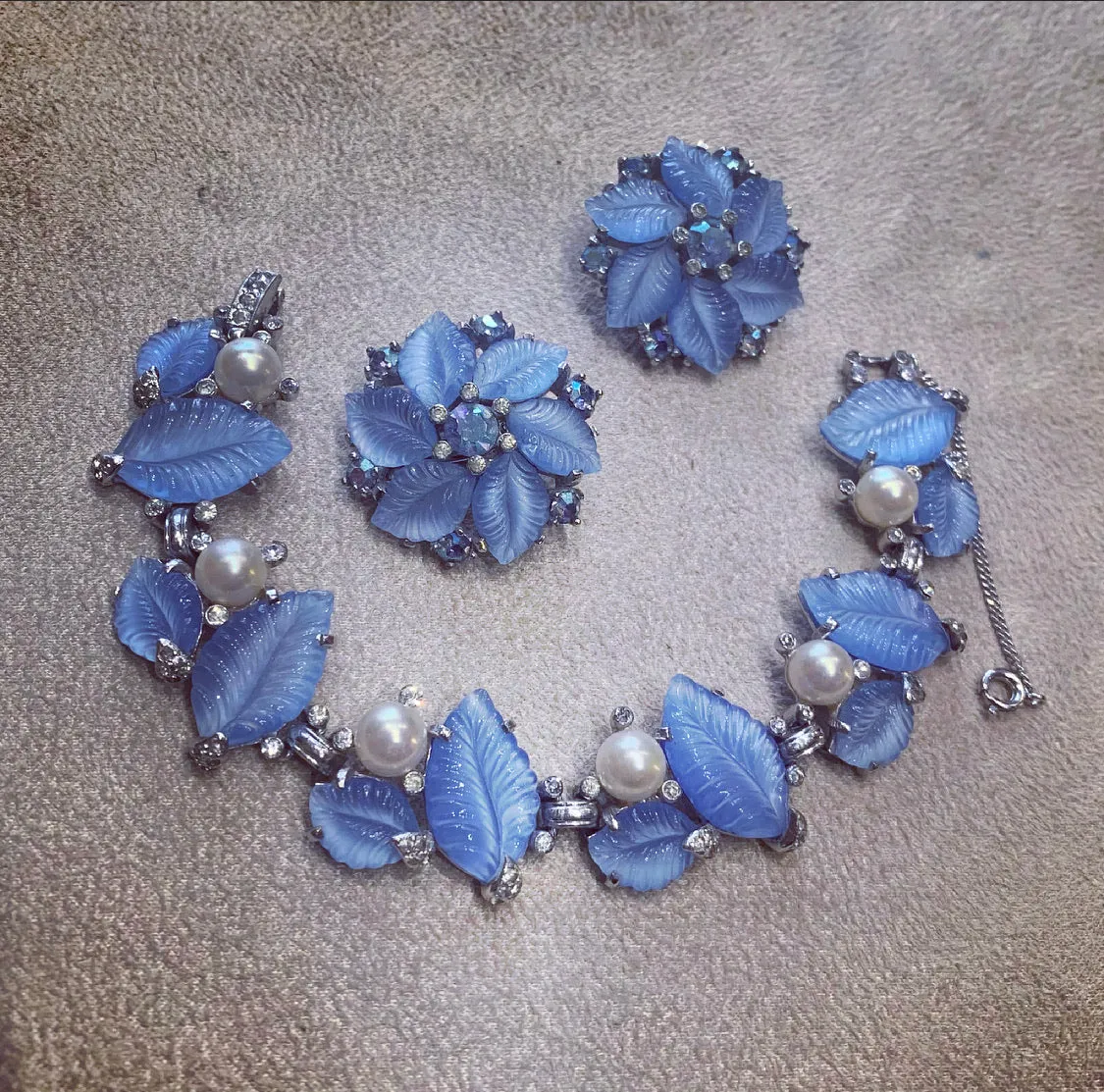 Icy blue vintage bracelet by Jomaz