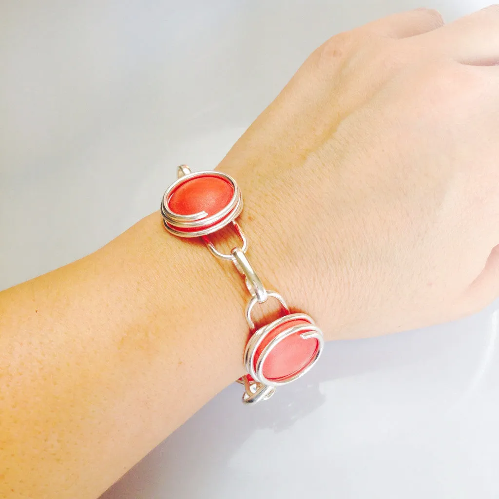 Infinity Bracelet - Coral Matte