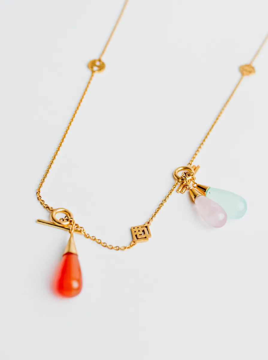 infinity gemstone necklace