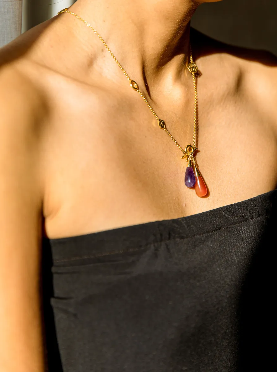 infinity gemstone necklace