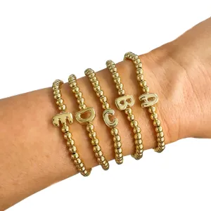 Initial Bubble Bracelet Gold