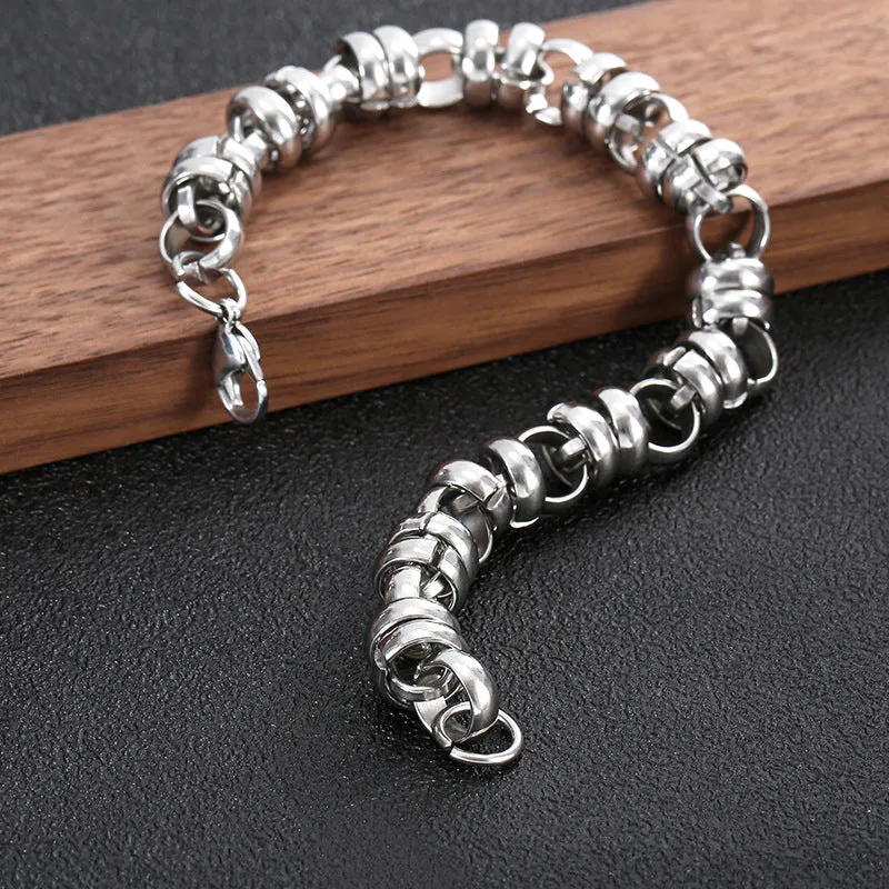 Irregular Cold Wind Simple Titanium Steel Bracelet