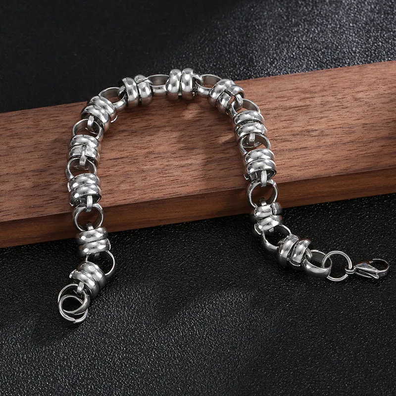 Irregular Cold Wind Simple Titanium Steel Bracelet