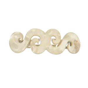 Ivory Waves Hair Barrette