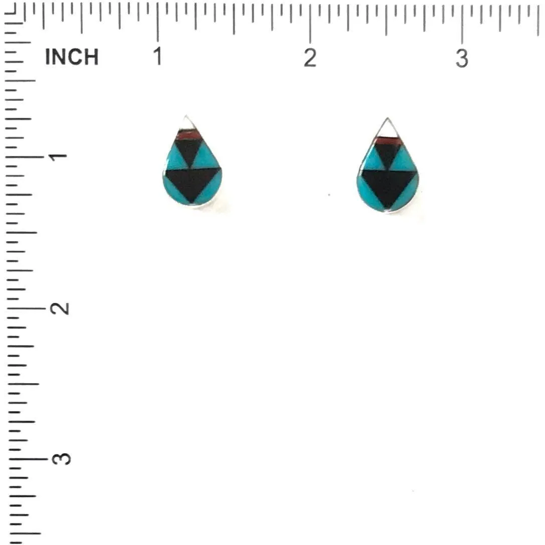 James Cheama Multi-gemstone Teardrop Inlay Earrings