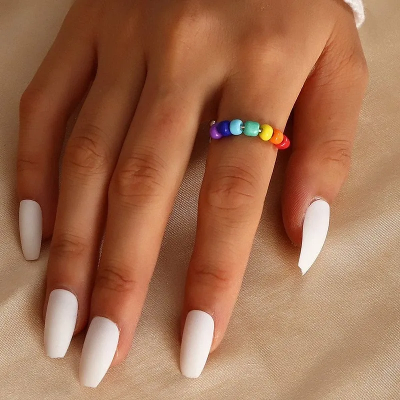 ‘KK’ Beaded Fidget Ring