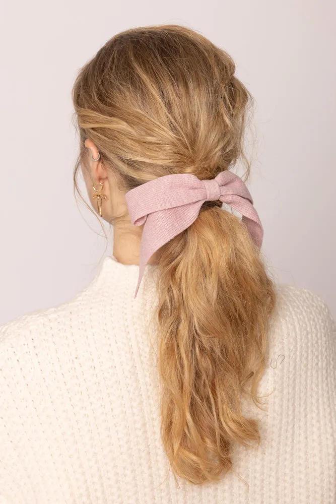 Knit Bow Hair Barrette