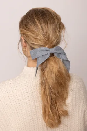 Knit Bow Hair Barrette