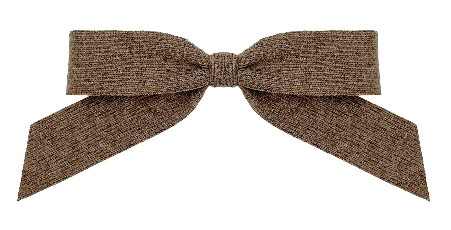 Knit Bow Hair Barrette