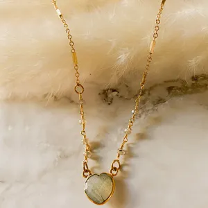 Labradorite Heart Necklace