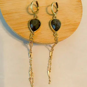 Labradorite Tassel Earring