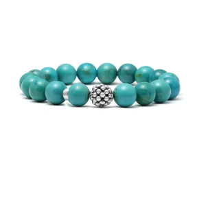 LAGOS Maya Turquoise Silver Station Bead Bracelet