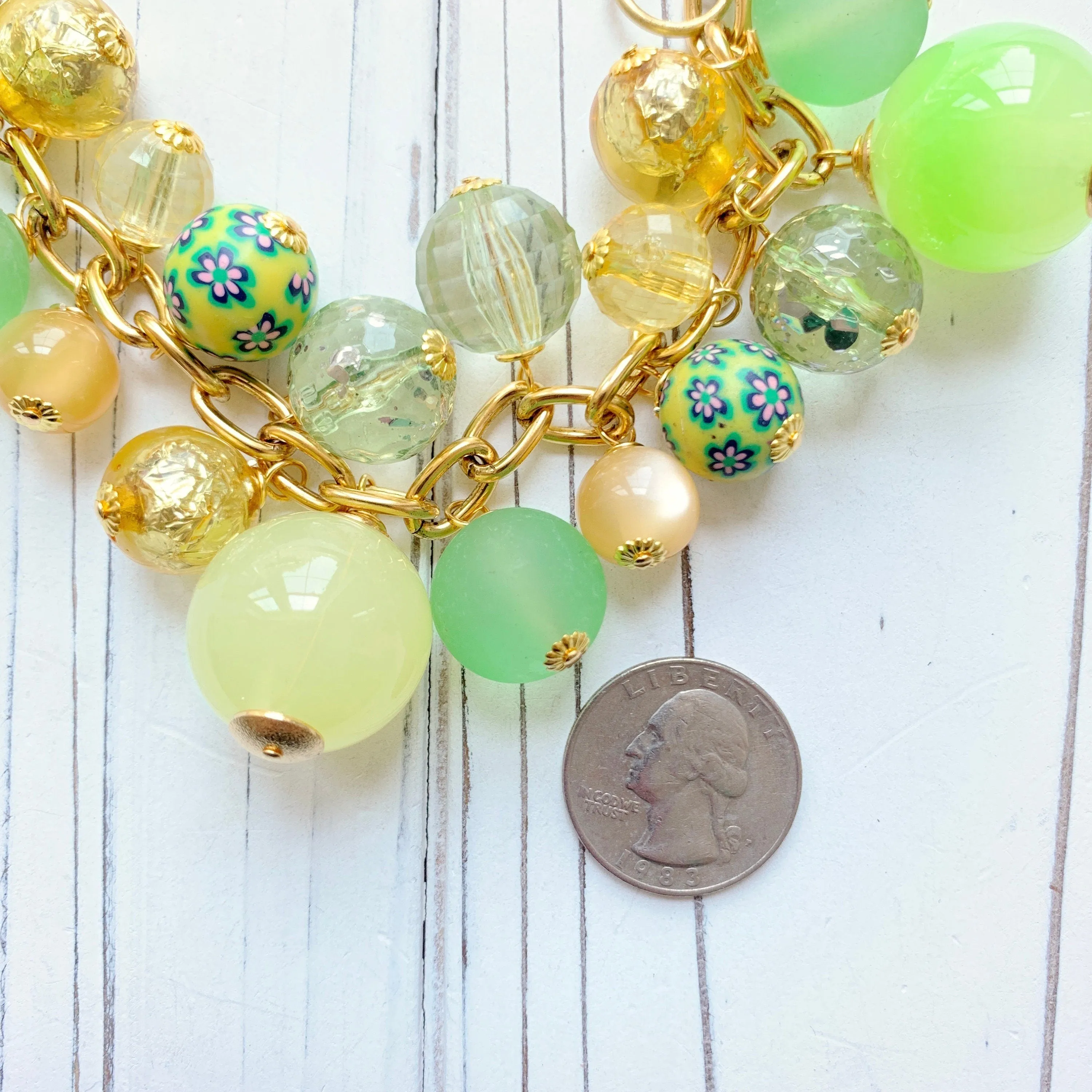 Lemon and Lime Charm Bracelet