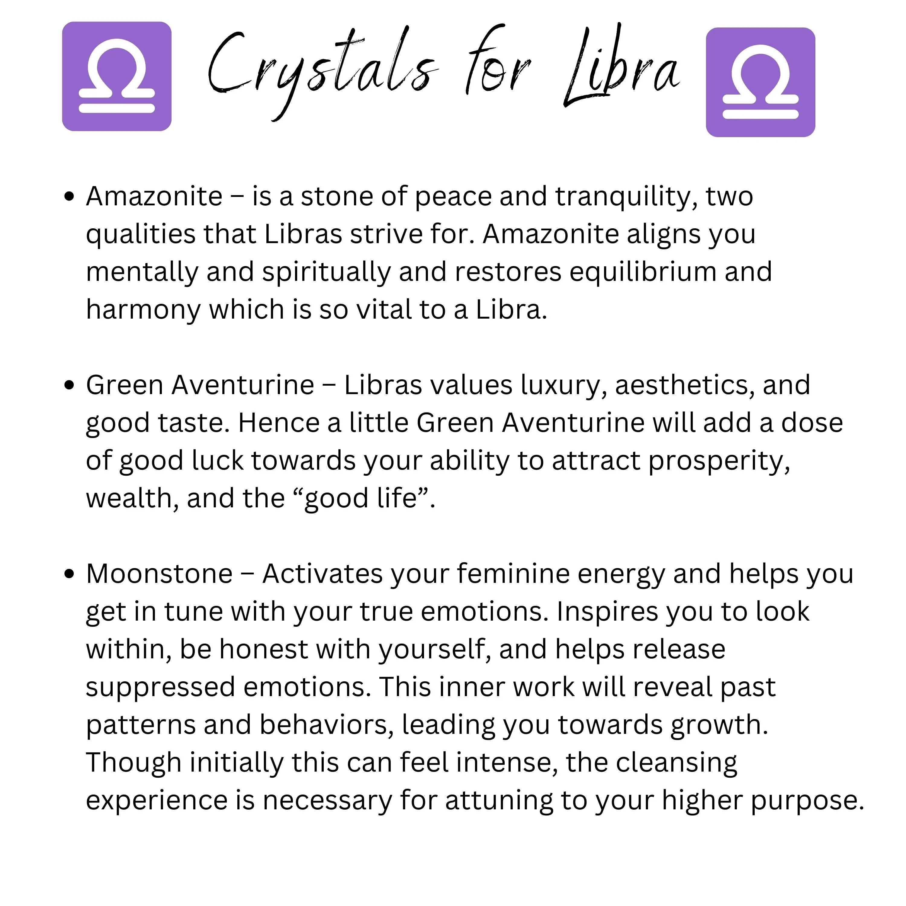 Libra Zodiac Crystal Bracelet