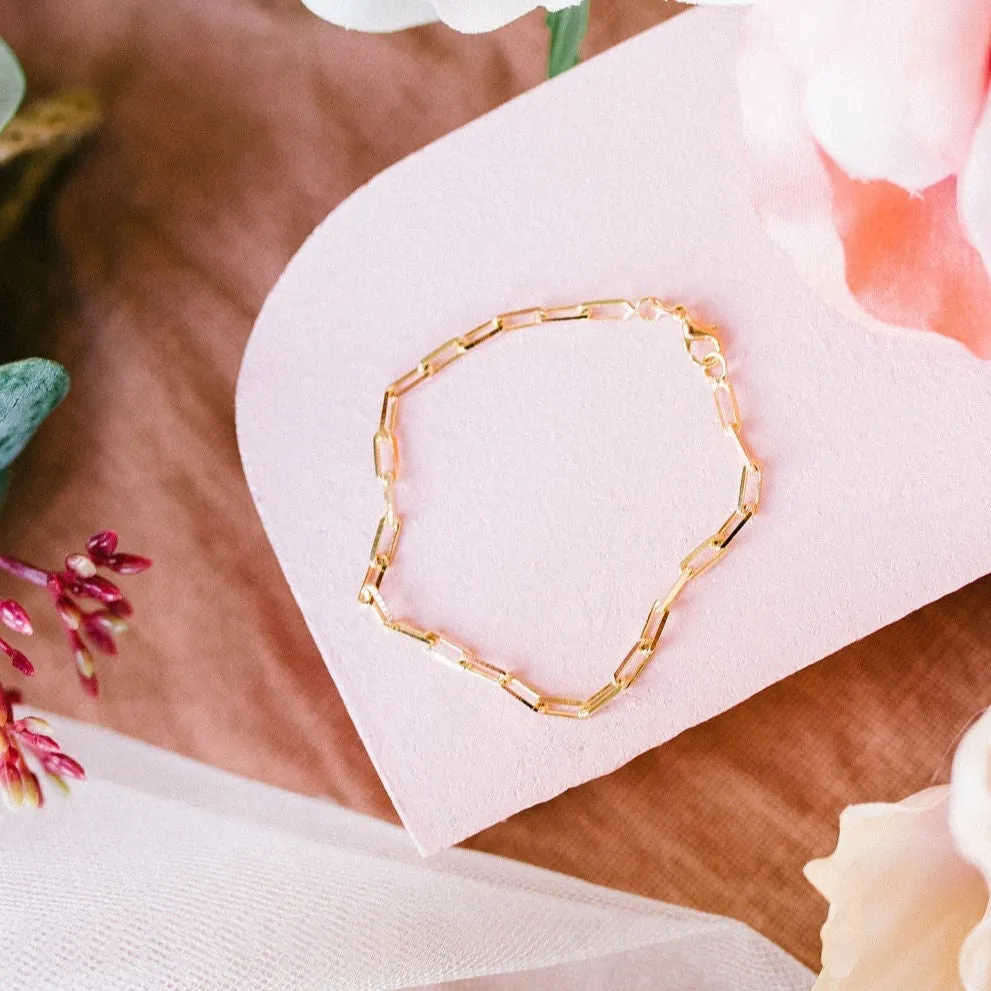 *Littles* Madeline Gold Filled Paperclip Bracelet