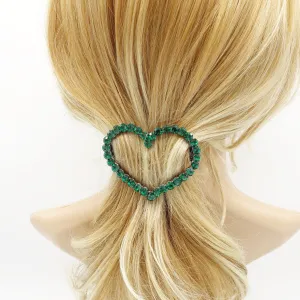 Love always wins.  color rhinestone embellished  heart hair barrette woman hair accessory