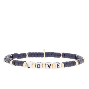 LOVE block natural stone bracelet